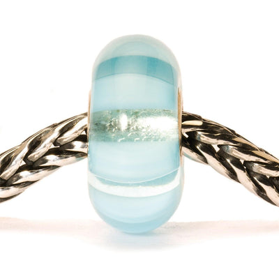Világoskék Csíkos Bead - Trollbeads Ékszerek Magyarország