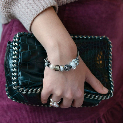 Fehér Acél Bead - Trollbeads Ékszerek Magyarország