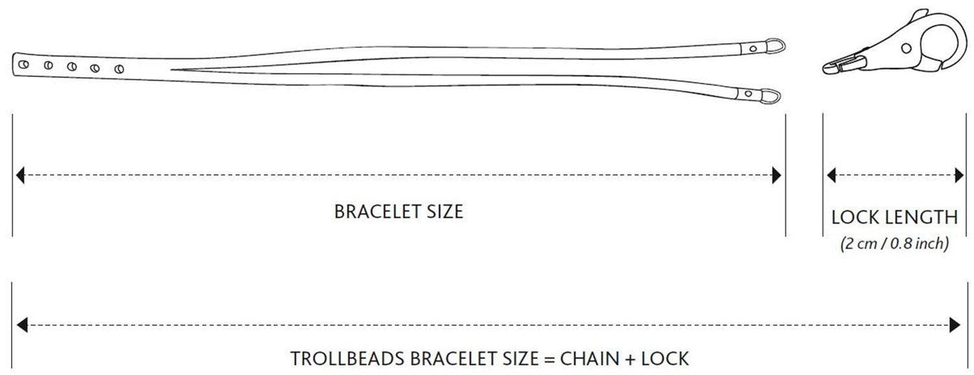 Bőr Karkötő, Fekete/Szürke - Trollbeads Ékszerek Magyarország