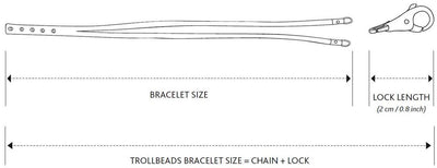 Bőr Karkötő, Fekete/Szürke - Trollbeads Ékszerek Magyarország