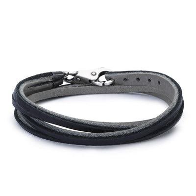 Bőr Karkötő, Fekete/Szürke - Trollbeads Ékszerek Magyarország